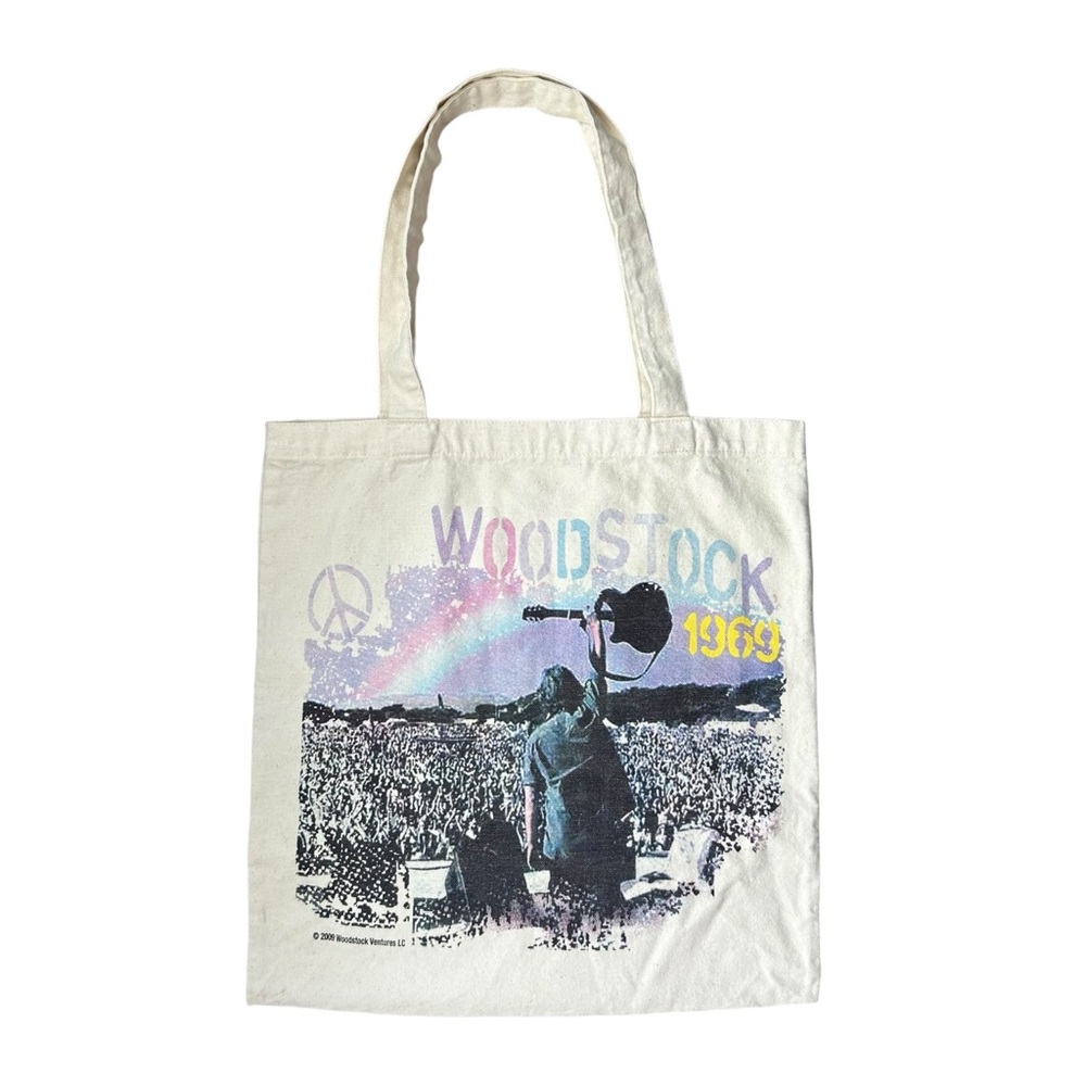 Woodstock 1969 Cotton 3 Days of Peace & Music 2009 Tote Bag